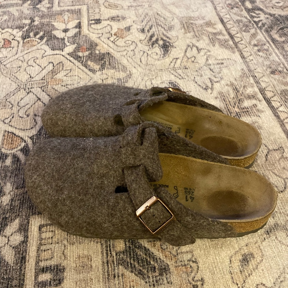 Birkenstock Boston Wool Felt Clog 41 Cacao
